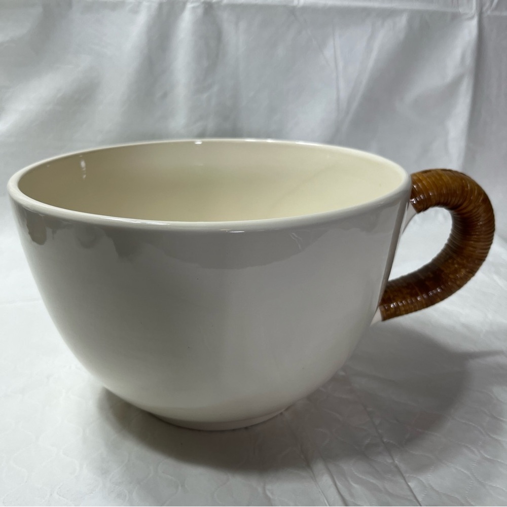 Ed Langbein Original Western Zone Germany Vintage Huge Stamped Cup Rattan Handle